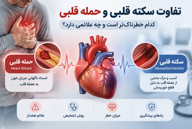 تفاوت سکته قلبی و حمله قلبی
