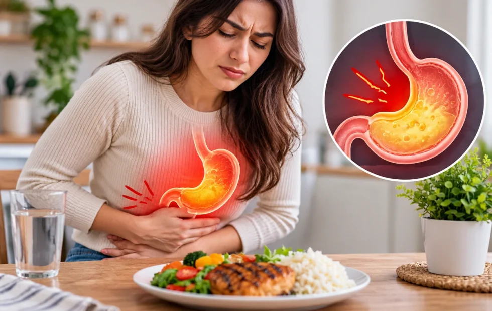 دل درد بعد از خوردن غذا